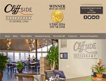 Tablet Screenshot of cliffsiderestaurant.com